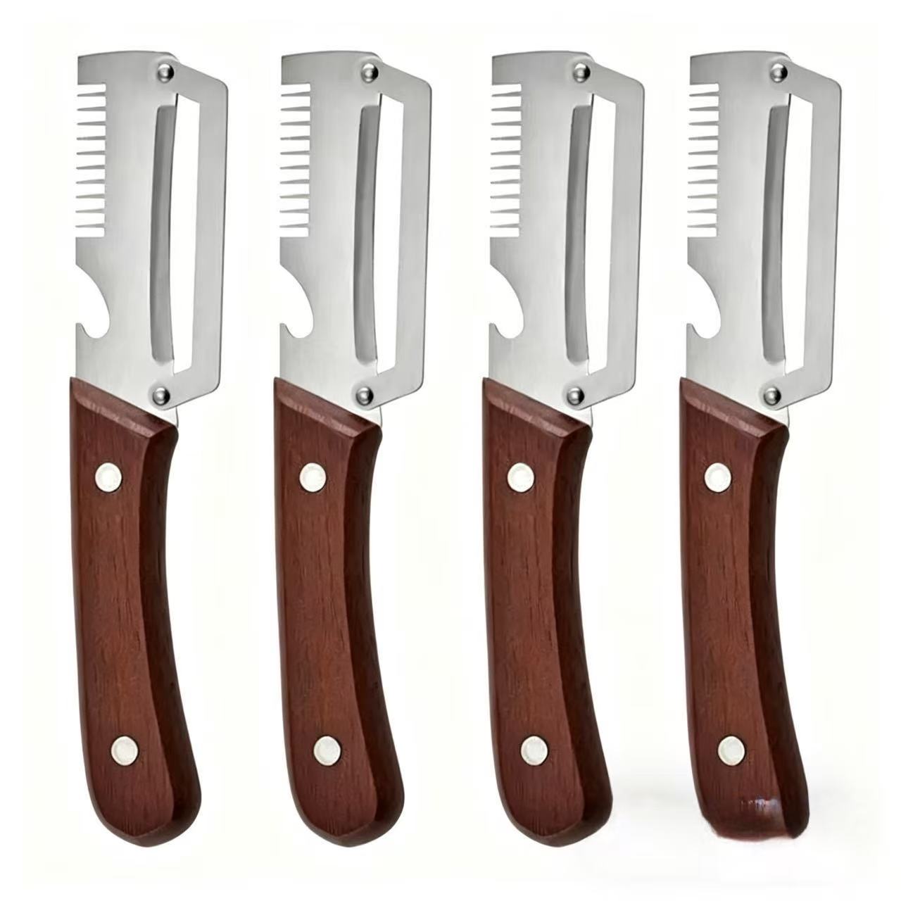 🔥Multi-Functional Wooden Vegetable Peeler with Built In Bottle Opener