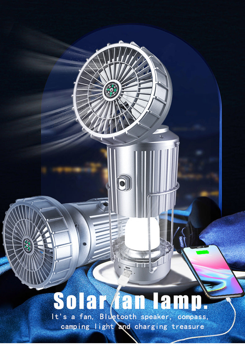 ⛺️🔥Hot Sale 50% OFF💡Portable LED Camping Lantern With Fan 🎵💨