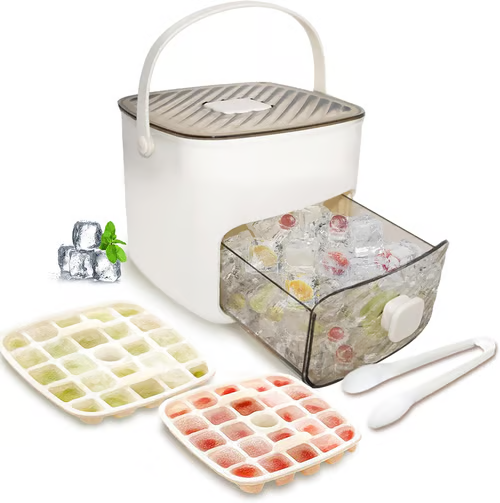 š§Portable Ice Maker with Lid and Storage Box (48 cubes)