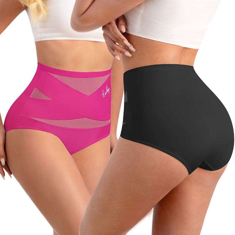 🌸 Last Day Special Price £9.99 ! 🔥Buy 1 Get 1 Free🎁Plus-Size High-Waist Cross Tummy Control Panties