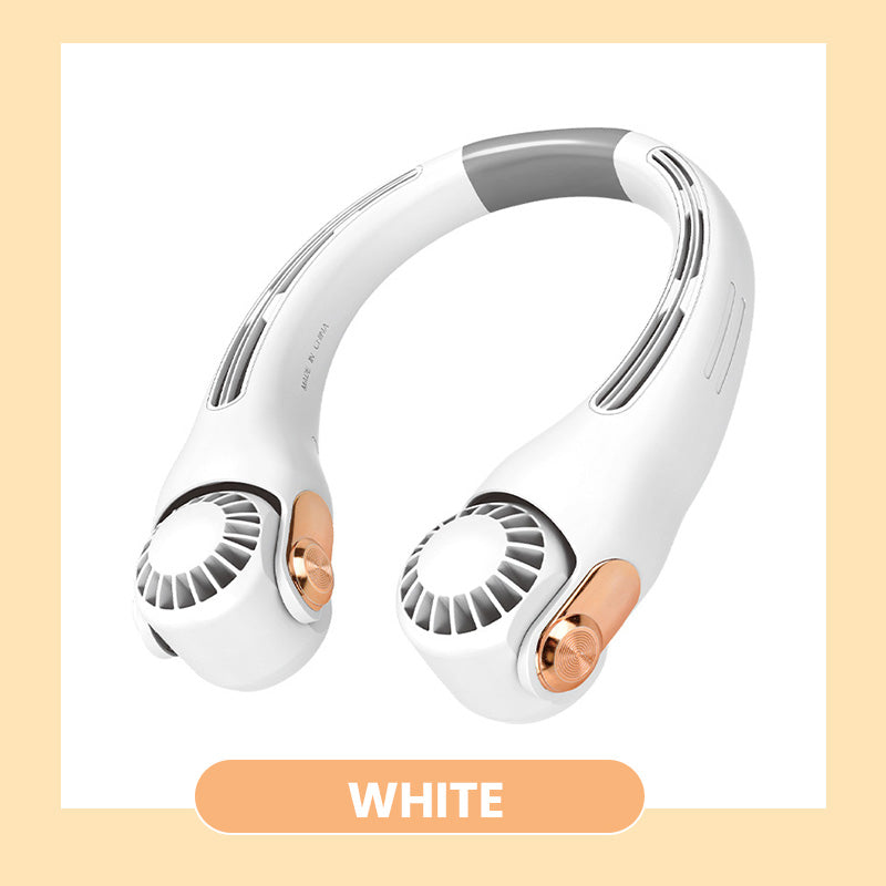 💨2026 Summer Hot Sale 55% OFF💞🍃 USB Portable Bladeless Neck Fan –😎Ultra‑quiet, 360° rotating, 3 speeds🌬️