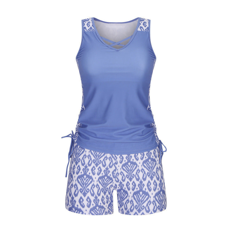 🥳SUMMER HOT SALE🔥Women's Printed Two-Piece Tankini Swimsuit
