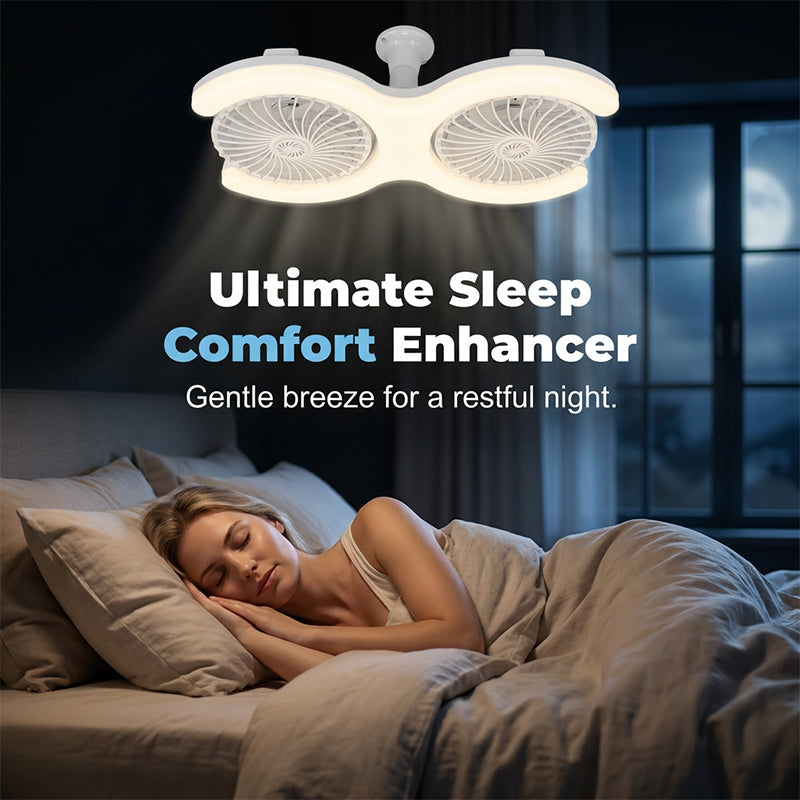 🎁2026 New Arrivals 50% OFF💥Double-head LED ceiling fan with light – 2 independent heads, 3 speeds, and remote control – Perfect for large rooms ✨