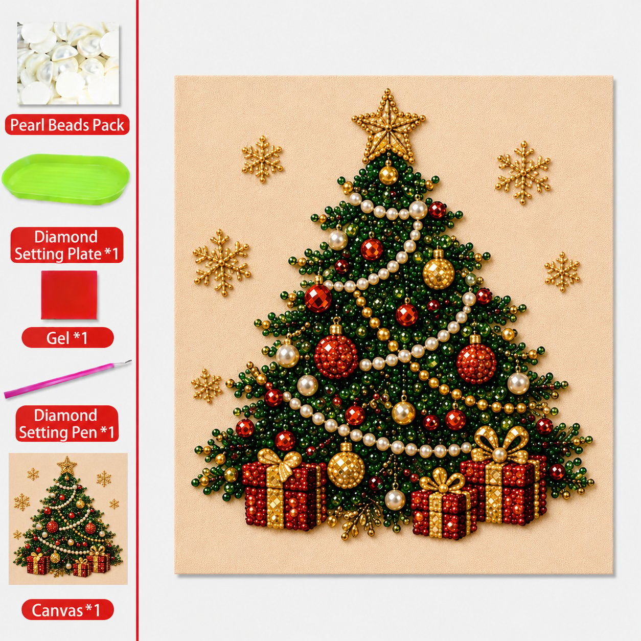 🎄Christmas Pre Sale £7.99!!⚡50K+ SOLD!🎅🧘Relaxing & Beginner-Friendly - 🎨💎DIY Christmas Pearl Art Kit