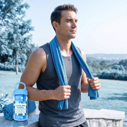 ⏰Last Day Buy 1 Get 1 Free❄💦Cold Sweat Towel You Can Use Anywhere, Anytime! Reusable Soft Absorbent Cooling Portable– UK Ready! 🇬🇧