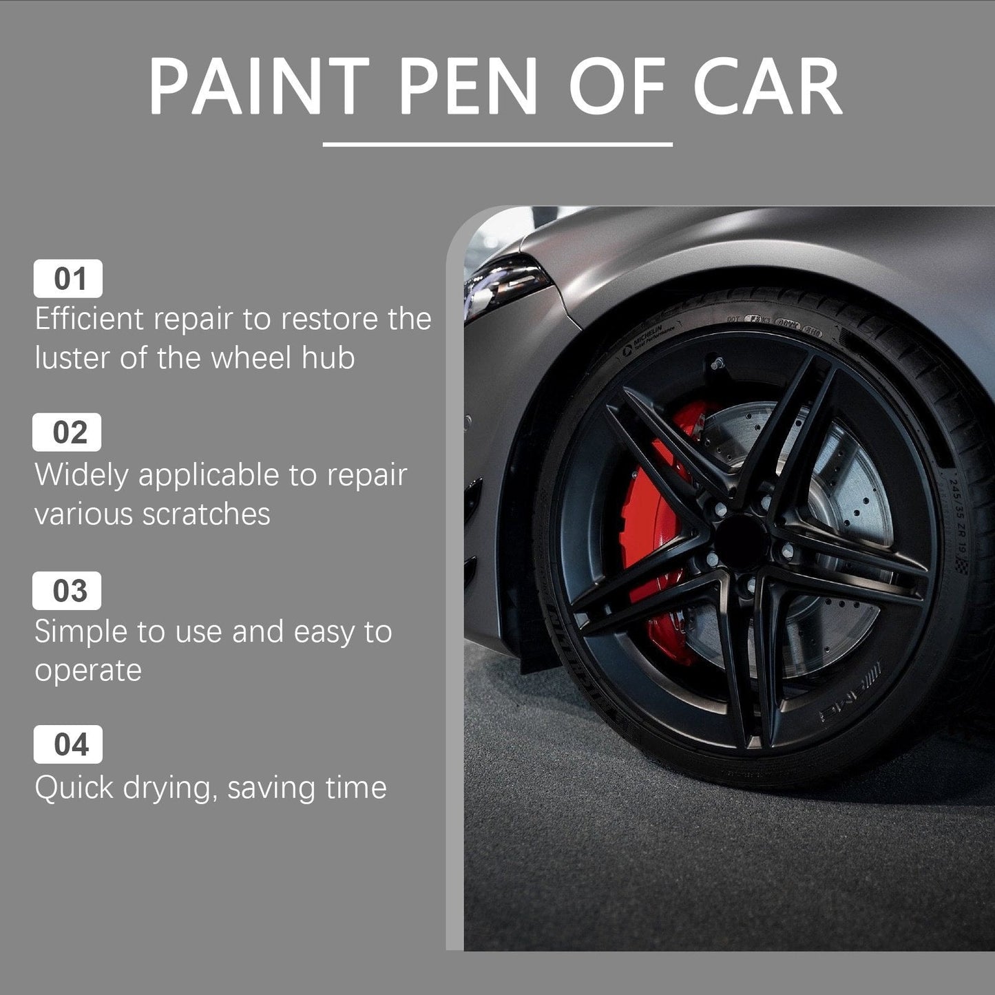 🏆Magic Car Scratch Repair Pen – Fix rim scratches in minutes. Permanent, no‑drip formula. Includes clear coat. ✨🔧