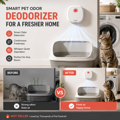 🔥Limited Time 60% OFF! 🌬️Say goodbye to unpleasant odors with it! Smart Quiet Pet Odor Eliminator