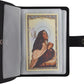 ✝️ Catholic Genuine Leather Holy Card Holder – Pocket Prayer Card Organizer with Snap Closure