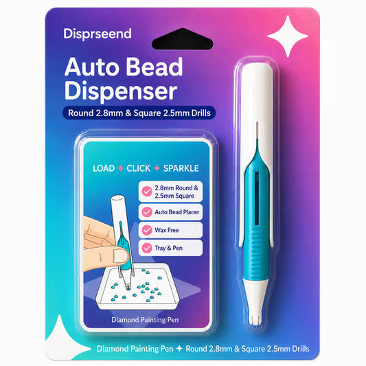 🔥 Último día 60% DE DESCUENTO – 💎 Bolígrafo dispensador de cuentas automático para Diamond Painting y juego de bandeja