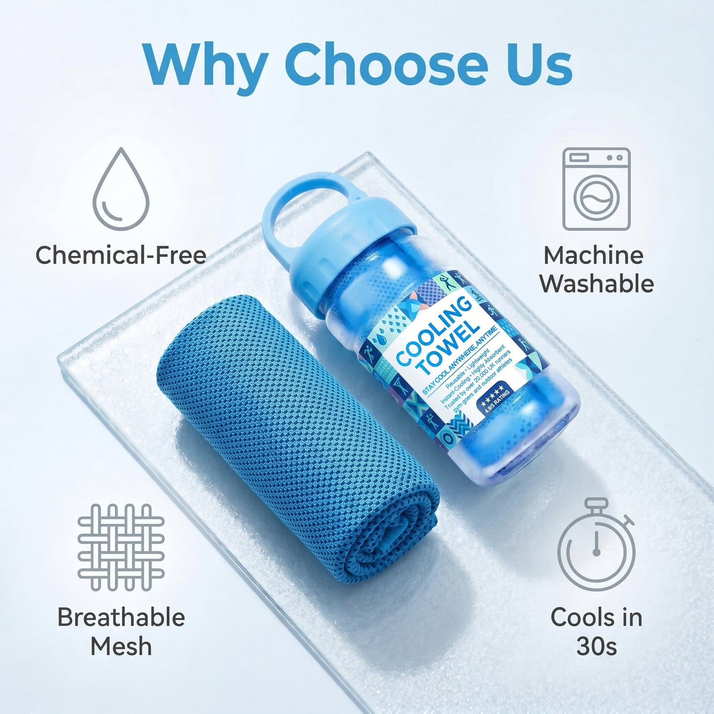 ⏰Last Day Buy 1 Get 1 Free❄💦Cold Sweat Towel You Can Use Anywhere, Anytime! Reusable Soft Absorbent Cooling Portable– UK Ready! 🇬🇧