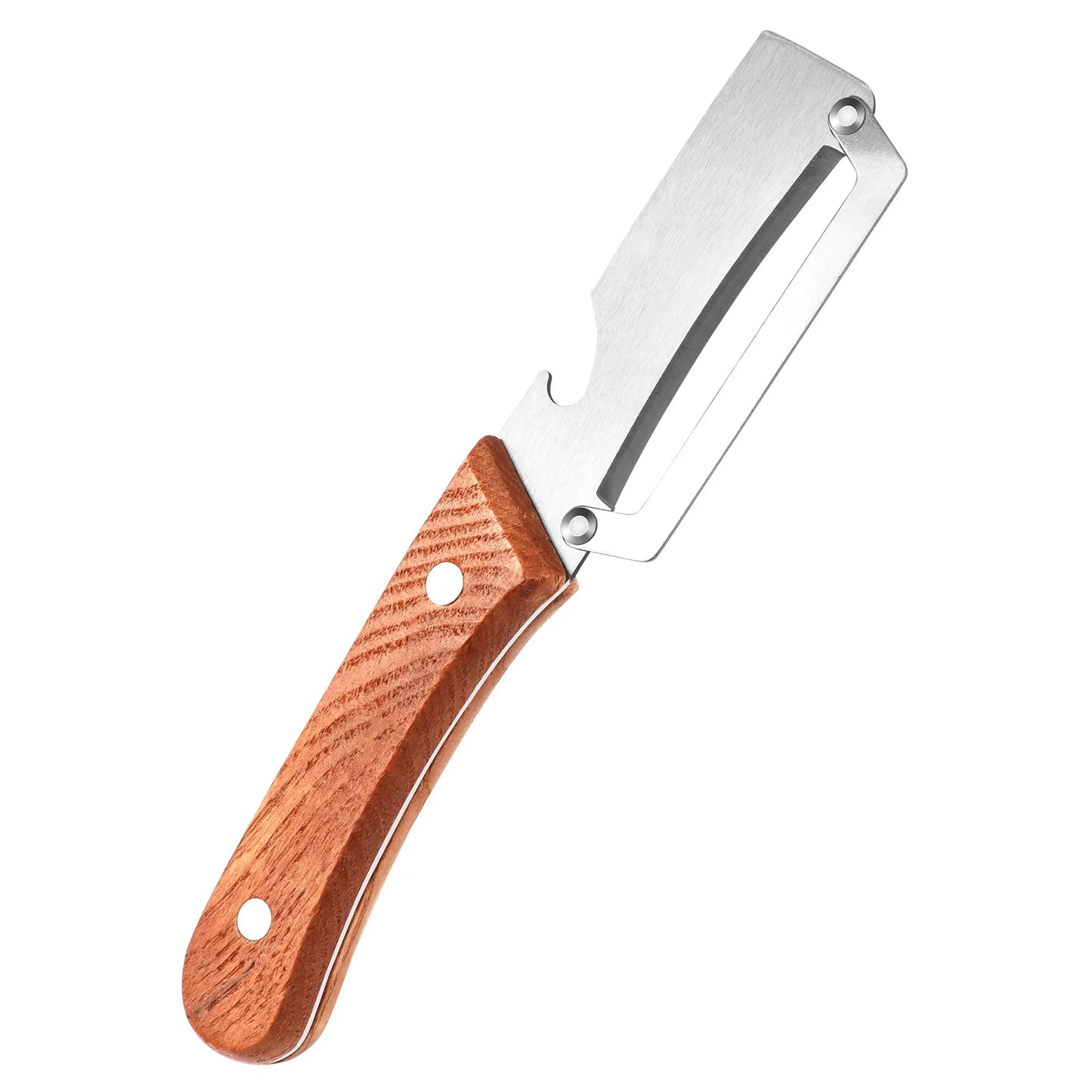 🔥Multi-Functional Wooden Vegetable Peeler with Built In Bottle Opener