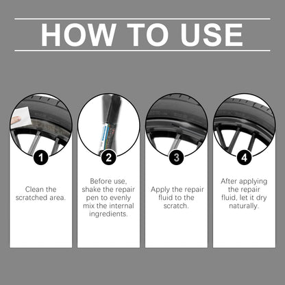 🏆Magic Car Scratch Repair Pen – Fix rim scratches in minutes. Permanent, no‑drip formula. Includes clear coat. ✨🔧