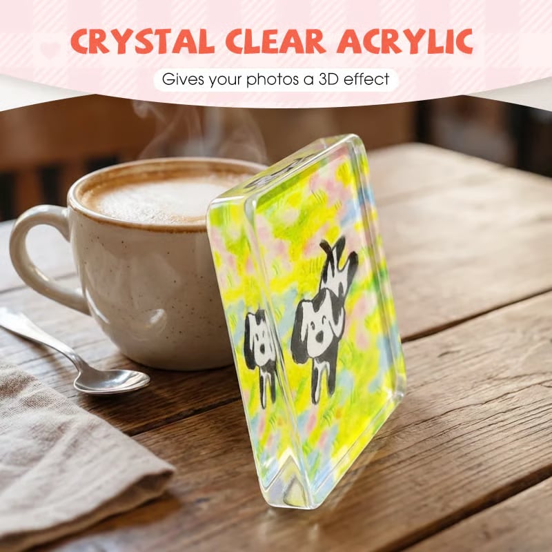 🎁 49% OFF🔥Buy 3 Get 1 Free🎁✂10 Pack Clear Acrylic DIY Fridge Magnet Set with Adhesive Backing – Square Magnetic Photo Frames with Stunning 3D Effect 💕