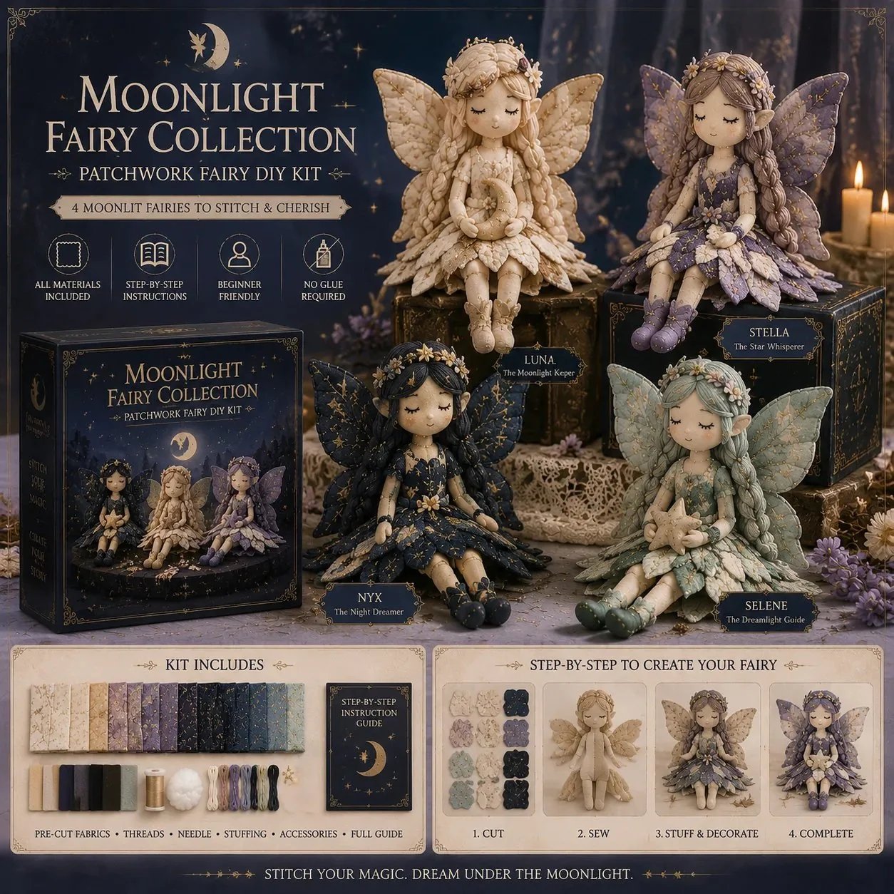 🔥LAST DAY 50% OFF🧵Fairy Patchwork DIY Collection