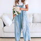 🔥Zeitlich begrenzter Verkauf 49% Rabatt💕Niedlicher lässiger Damen-Jumpsuit mit Knöpfen, zerrissene Jeans-Latzhose