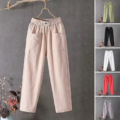 🔥 Hot Sale! 2026 New Women's Loose Pants – Elastic High Waist, Soft & Breathable. 50% OFF TODAY！