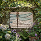 Dragonfly Memorial Garden Sign – “Those We Love Don’t Go Away” Sympathy Gift, Remembrance Outdoor Decor