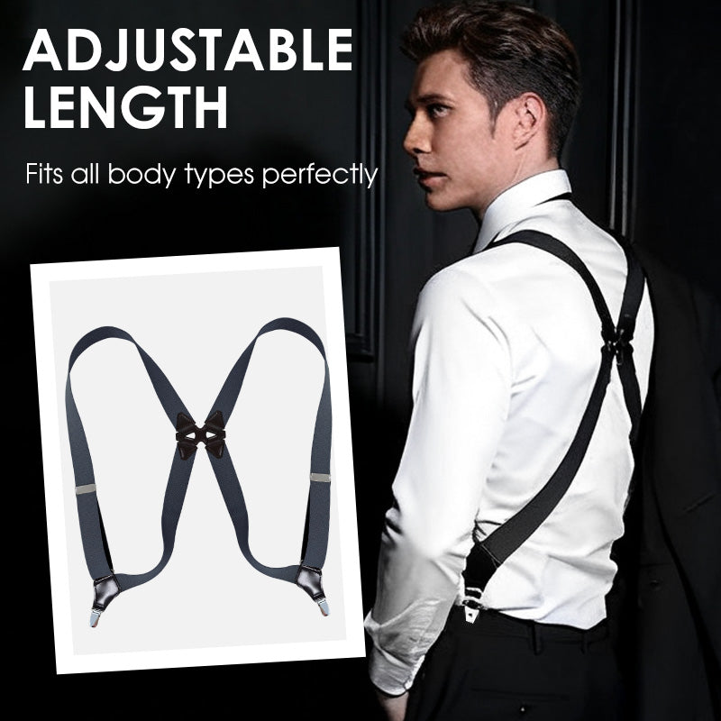 ⏳LAST DAY SALE 60% OFF !!📢Men's X-Back Suspenders with Hook Clips