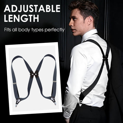 ⏳LAST DAY SALE 60% OFF !!📢Men's X-Back Suspenders with Hook Clips