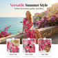 🌺Oferta de Verano 60% DE DESCUENTO💐💃Vestido Largo Floral Escote en V Holgado