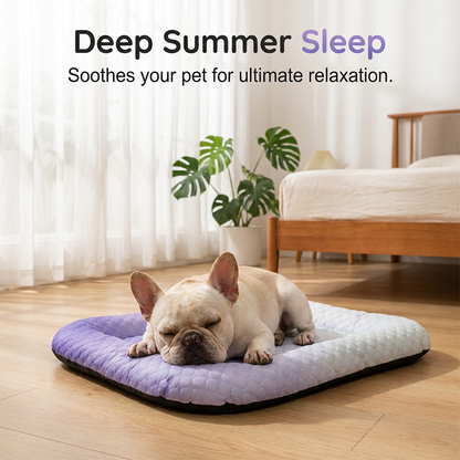 💖LAST DAY SALE ONLY￡7.99!!❄Pawchill™🇬🇧Pet Cooling Mat for Dogs & Cats 🐾 Naturally Cool Ice-Silk Pad • Breathable, Washable & Soft 🌿  For Floors, Sofas & Car Travel • Multiple Sizes • Gradient Colours ☀️🐶🐱