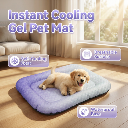 💖LAST DAY SALE ONLY￡7.99!!❄Pawchill™🇬🇧Pet Cooling Mat for Dogs & Cats 🐾 Naturally Cool Ice-Silk Pad • Breathable, Washable & Soft 🌿  For Floors, Sofas & Car Travel • Multiple Sizes • Gradient Colours ☀️🐶🐱