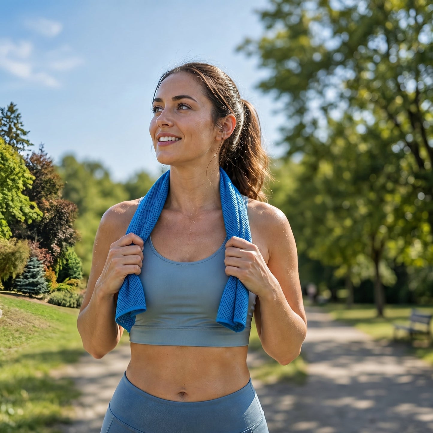 ⏰Last Day Buy 1 Get 1 Free❄💦Cold Sweat Towel You Can Use Anywhere, Anytime! Reusable Soft Absorbent Cooling Portable– UK Ready! 🇬🇧