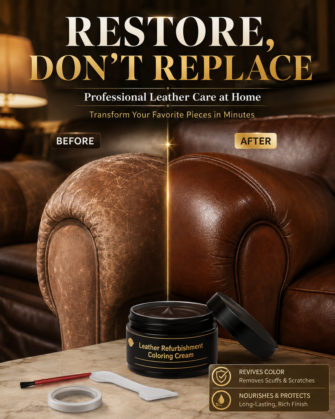 Professional Leather Care, Complete with Color Filling and Repair! 🌟