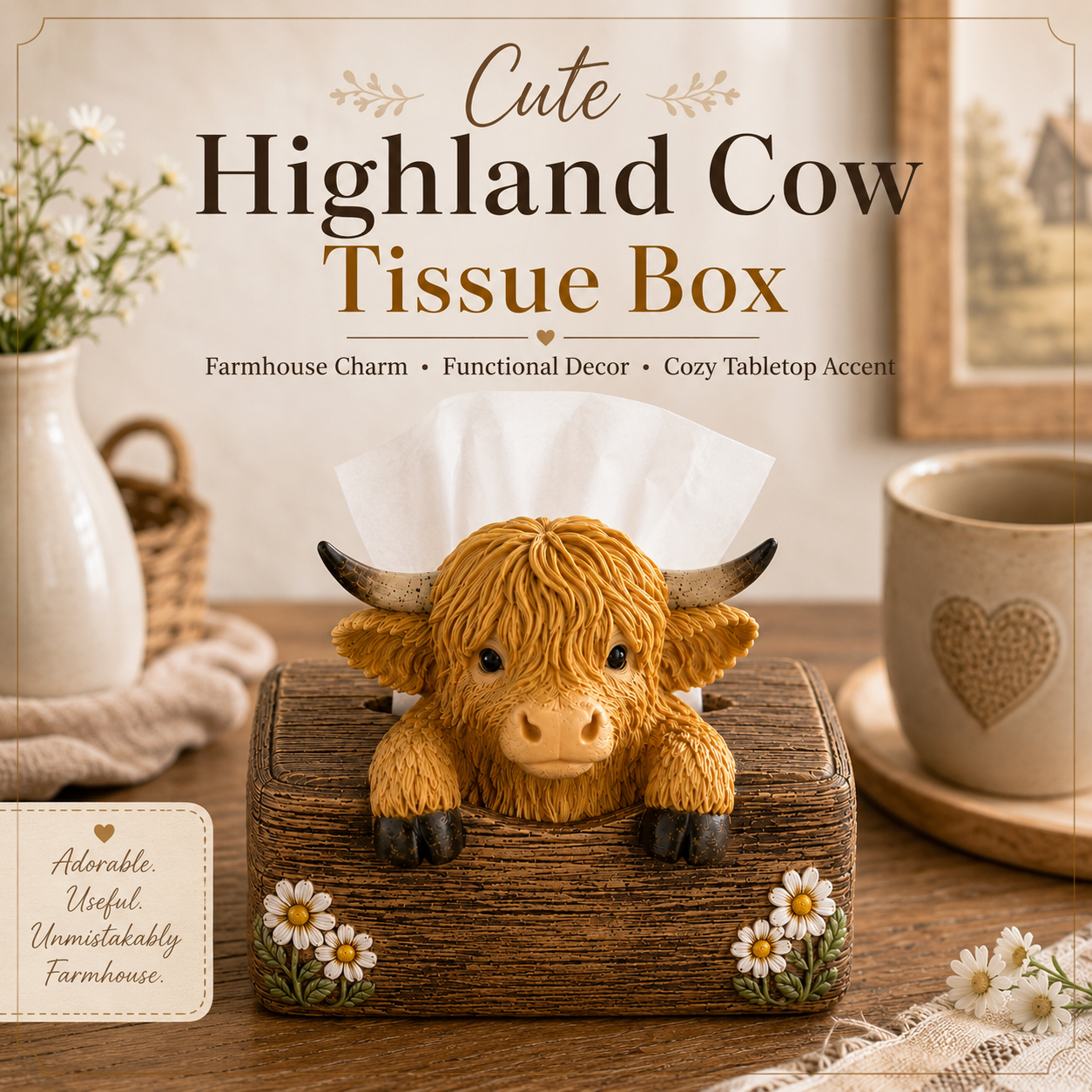Cute Highland Cow Farmhouse Décor