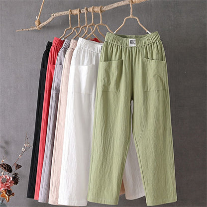 🔥 Hot Sale! 2026 New Women's Loose Pants – Elastic High Waist, Soft & Breathable. 50% OFF TODAY！