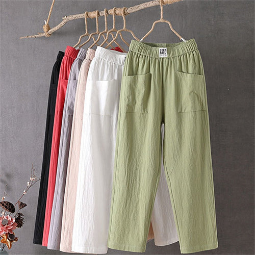 🔥 Hot Sale! 2026 New Women's Loose Pants – Elastic High Waist, Soft & Breathable. 50% OFF TODAY！