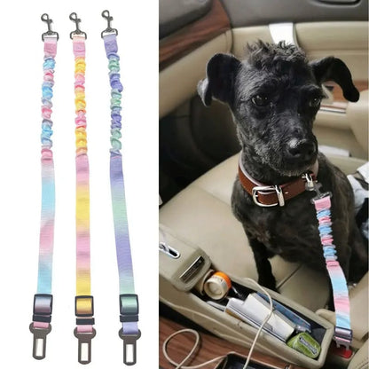🐱🐶 2-Pack Pet Seatbelts – Car Headrest Restraint, Adjustable Safety Leads