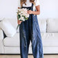 🔥Zeitlich begrenzter Verkauf 49% Rabatt💕Niedlicher lässiger Damen-Jumpsuit mit Knöpfen, zerrissene Jeans-Latzhose