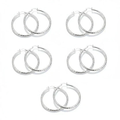 🎉BUY 1 GET 1 FREE🎁Diamond-Cut Hoop Earrings for Women – Elegant, Sparkling 💎
