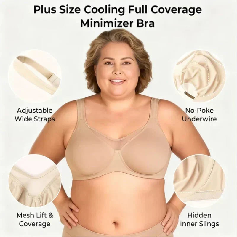 ⏳Last Day Special Price £8.99💐Women's Elegant Sheer Full Coverage Plus Size Bra