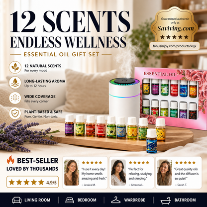 🔥Limited Time 50% Off！🌷12-Pack Water Soluble Essential Oils Set🎁🌺The fresh scent lifts your mood！