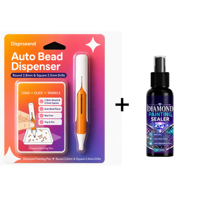 🔥 Last Day 60% OFF – 💎 Automatic Diamond Painting Bead Dispenser Pen & Tray Set