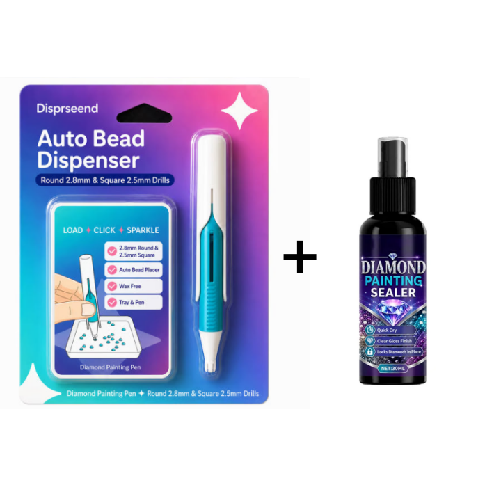 🔥 Last Day 60% OFF – 💎 Automatic Diamond Painting Bead Dispenser Pen & Tray Set