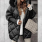 ❄️Especiales de Invierno❄️ Abrigo Parka de Mujer de Largo Medio con Mangas de Punto y Retales