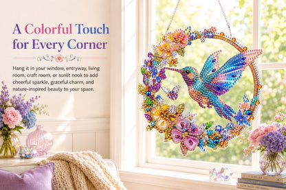 Hummingbird Diamond Art Hanging Ornament Kit – Sparkling DIY Window Ornament 🐦✨