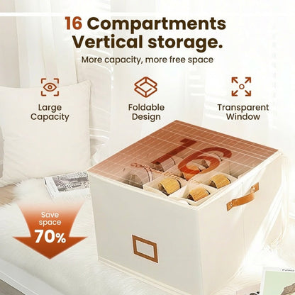 👟 Fabric Shoe Organizer Storage Box – Foldable, Large Capacity, Dustproof & Breathable for Closet & Bedroom 🧺✨-UK