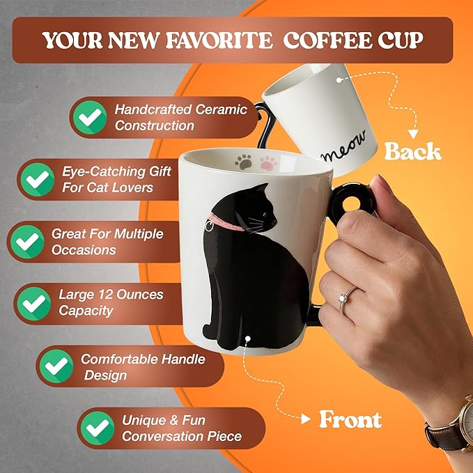 🔥HOT SALE & 50% OFF🔥Black Cat Coffee Mug