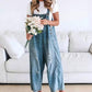 🔥Zeitlich begrenzter Verkauf 49% Rabatt💕Niedlicher lässiger Damen-Jumpsuit mit Knöpfen, zerrissene Jeans-Latzhose