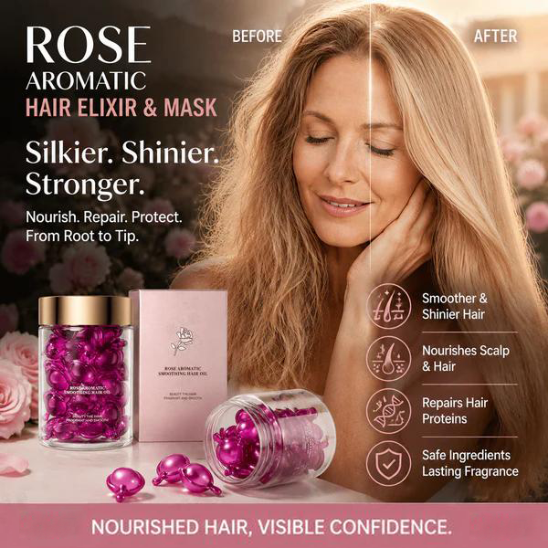 🔥Hair Oil Capsules💎Argan & Rosehip Frizz Taming • Instant Shine • Travel-Friendly & Non-Greasy | All Hair Types 🇬🇧✨