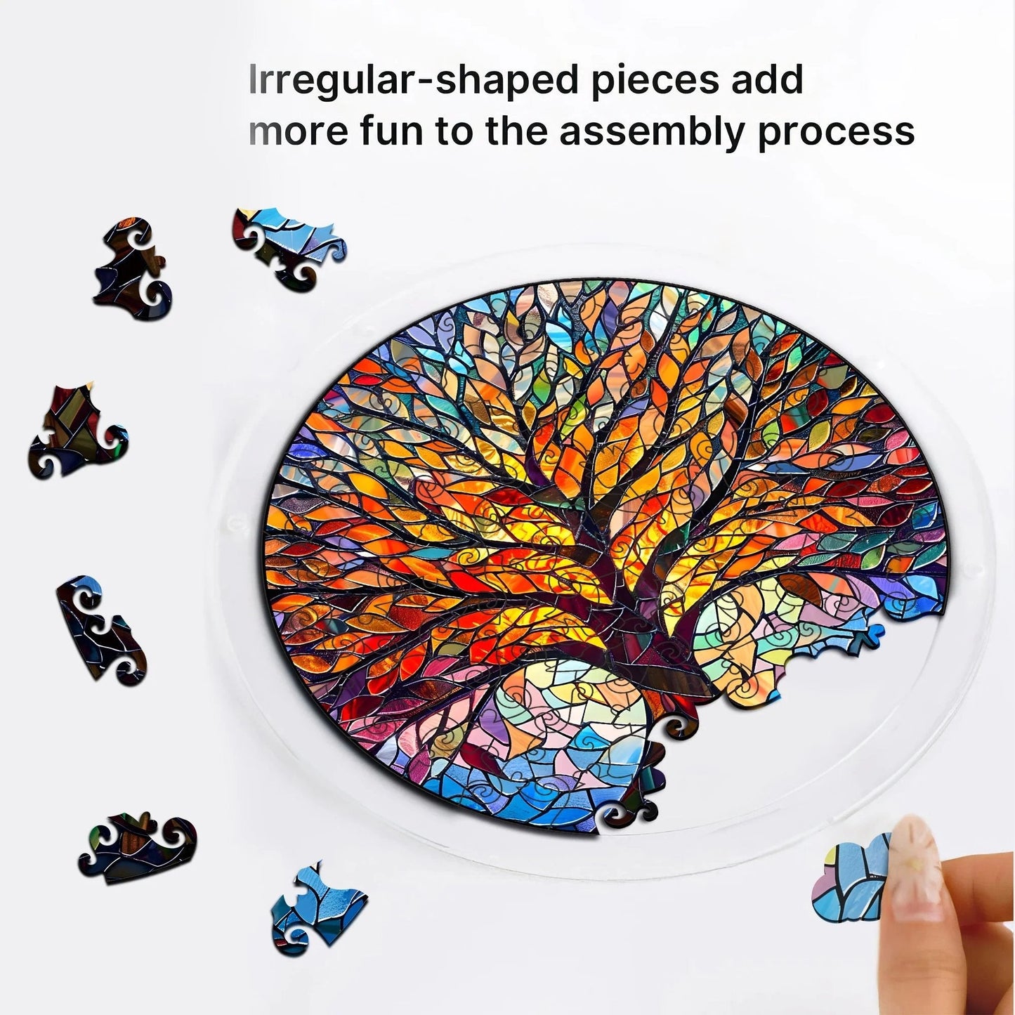 🔥LAST DAY 49% OFF ☀️🛍️Acrylic Jigsaw Puzzle Suncatcher 80 Pieces
