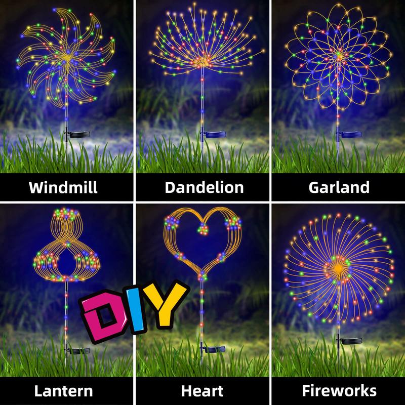 Waterproof Solar Garden Fireworks Lamp