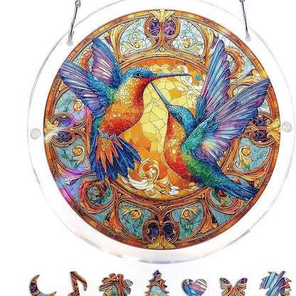 🔥LAST DAY 49% OFF ☀️🛍️Acrylic Jigsaw Puzzle Suncatcher 80 Pieces