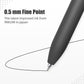 🔥Black Gel Pens, 6Pcs 0.5mm Gel Pens Fine Point, Quick Dry Retractable Gel Pen Set, Smooth Writing Pens for Office Work, Note Taking, Black Ink Pens for Men Women(Black)