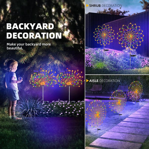 Waterproof Solar Garden Fireworks Lamp