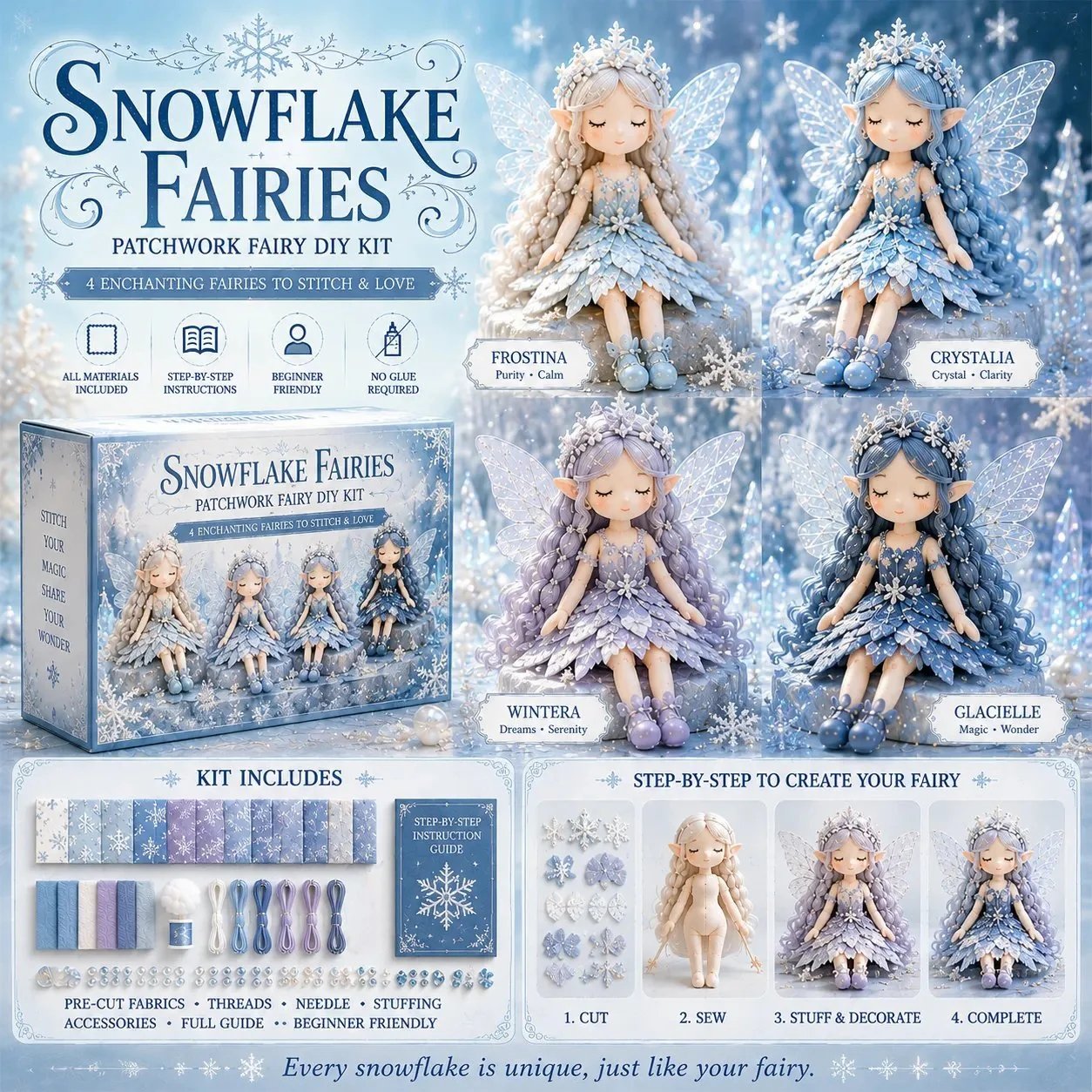 🔥LAST DAY 50% OFF🧵Fairy Patchwork DIY Collection